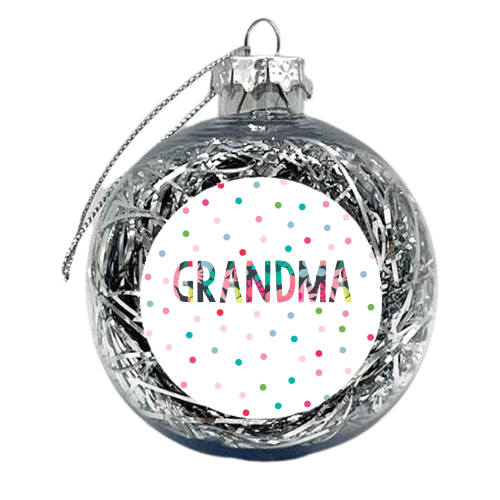 Grandma floral - xmas bauble by The Boy and the Bear