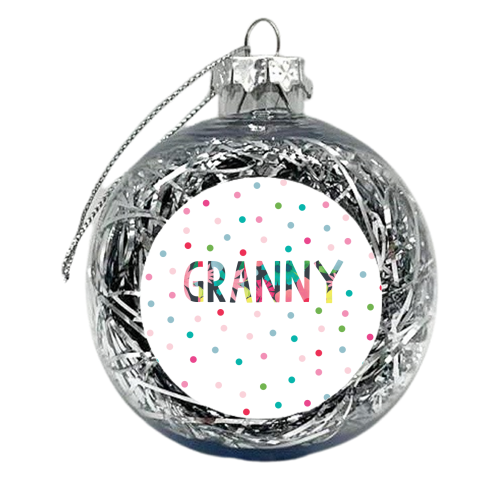 Granny floral - xmas bauble by The Boy and the Bear