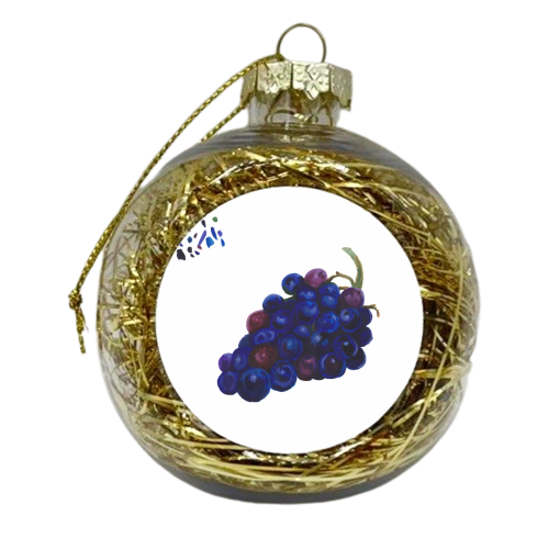 Grapes - xmas bauble by Loren Harrison