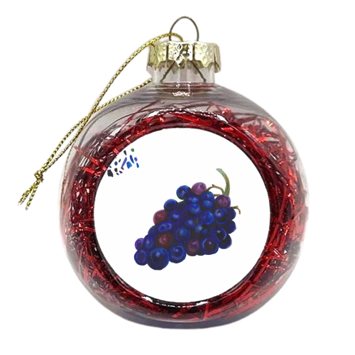 Grapes - xmas bauble by Loren Harrison