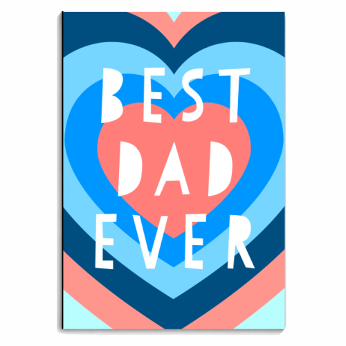 Graphic Best Dad Ever Design - personalised A4, A5, A6 notebook by Adam Regester