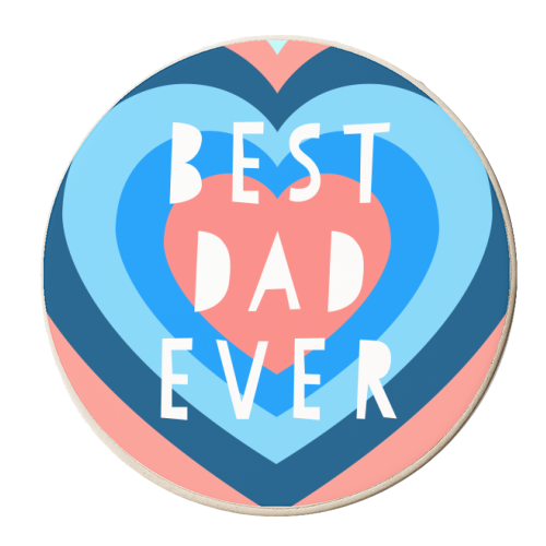 Graphic Best Dad Ever Design - personalised beer coaster by Adam Regester