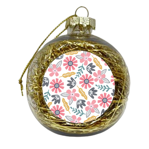GRAPHIC FLORALS - xmas bauble by The Boy and the Bear