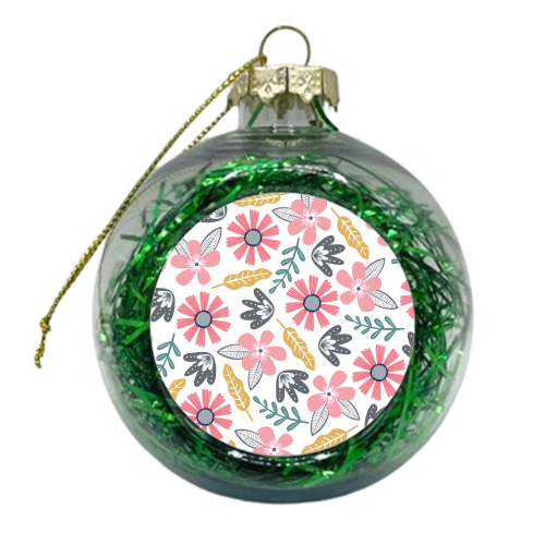 GRAPHIC FLORALS - xmas bauble by The Boy and the Bear