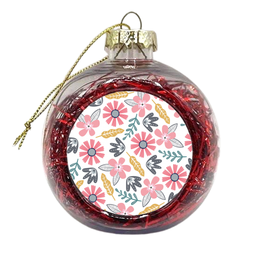 GRAPHIC FLORALS - xmas bauble by The Boy and the Bear