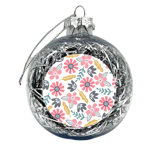 GRAPHIC FLORALS - xmas bauble by The Boy and the Bear