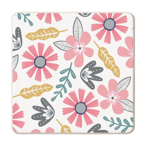 GRAPHIC FLORALS - personalised beer coaster by The Boy and the Bear