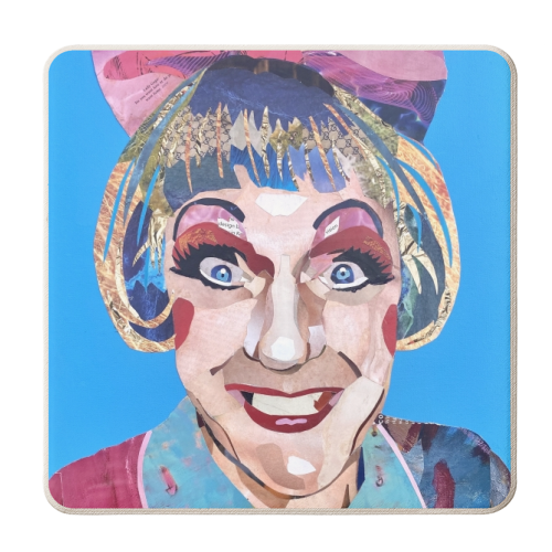 Grayson Perry legend - personalised beer coaster by Kirstie Taylor