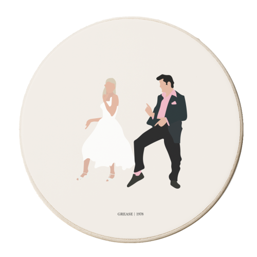 Grease Fan Art - personalised beer coaster by Move Studio