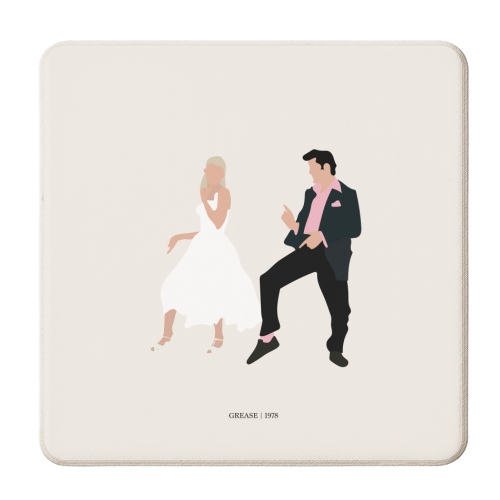 Grease Fan Art - personalised beer coaster by Move Studio