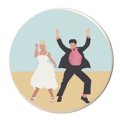 Grease is the word - personalised beer coaster by Giddy Kipper