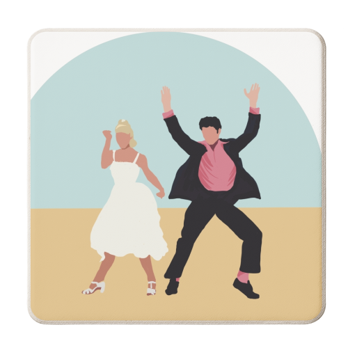 Grease is the word - personalised beer coaster by Giddy Kipper