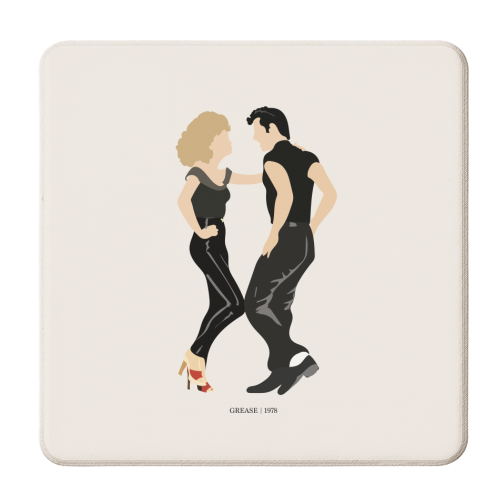 Grease - personalised beer coaster by Move Studio