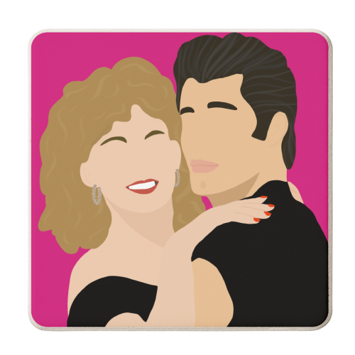 Grease - personalised beer coaster by Rock and Rose Creative