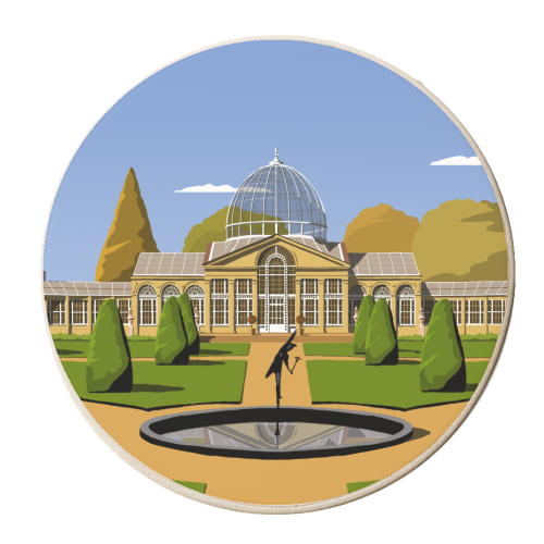 Great Conservatory, Syon House - personalised beer coaster by Richard O'Neill