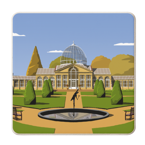 Great Conservatory, Syon House - personalised beer coaster by Richard O'Neill