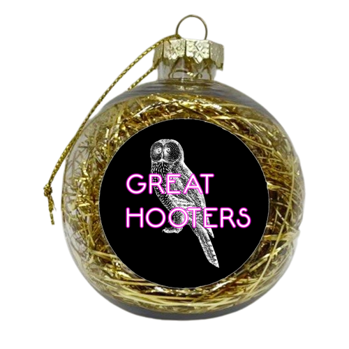 Great Hooters - xmas bauble by Wallace Elizabeth