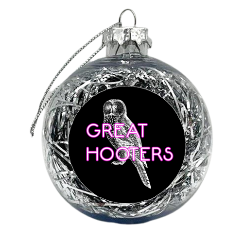 Great Hooters - xmas bauble by Wallace Elizabeth