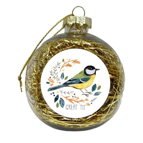 Great Tit - xmas bauble by Sorcha Faulkner
