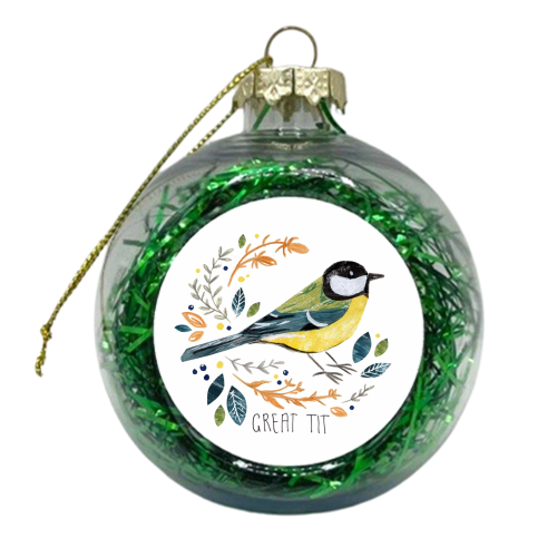 Great Tit - xmas bauble by Sorcha Faulkner