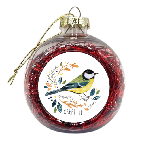 Great Tit - xmas bauble by Sorcha Faulkner