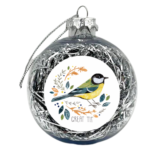 Great Tit - xmas bauble by Sorcha Faulkner