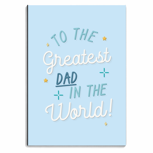 Greatest dad in the world Father's Day print - personalised A4, A5, A6 notebook by The Girl Next Draw