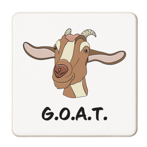 Greatest of all time, goat, G.O.A.T. - personalised beer coaster by PixieDrew