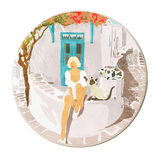 Greek Vacay - personalised beer coaster by Uma Prabhakar Gokhale