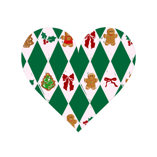 Green Check Gingerbreadman Coquette Pattern - Magnet by EZbie