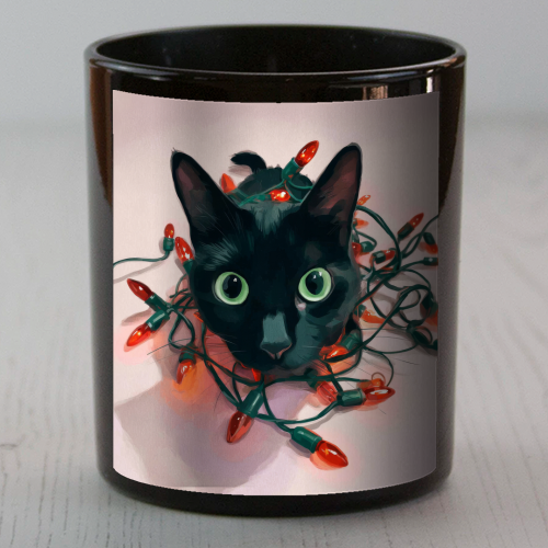 Green eyes, red lamps - scented candle by DejaReve