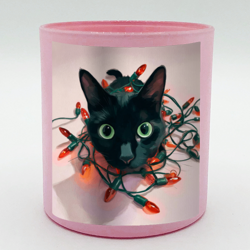 Green eyes, red lamps - scented candle by DejaReve