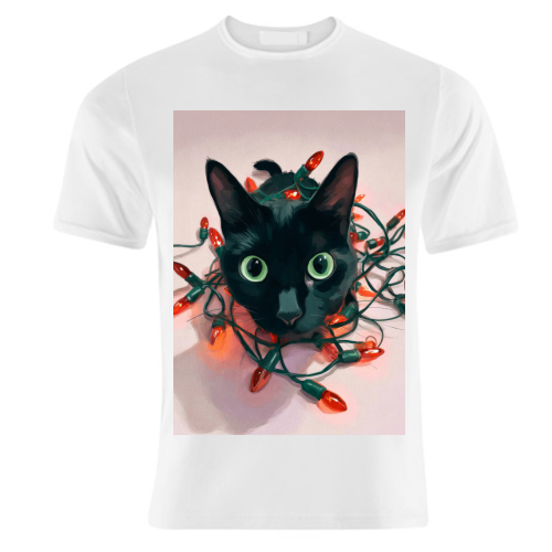 Green eyes, red lamps - unique t shirt by DejaReve