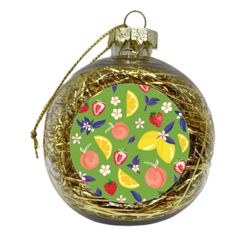 Green Peach - xmas bauble by Niamh McKeown