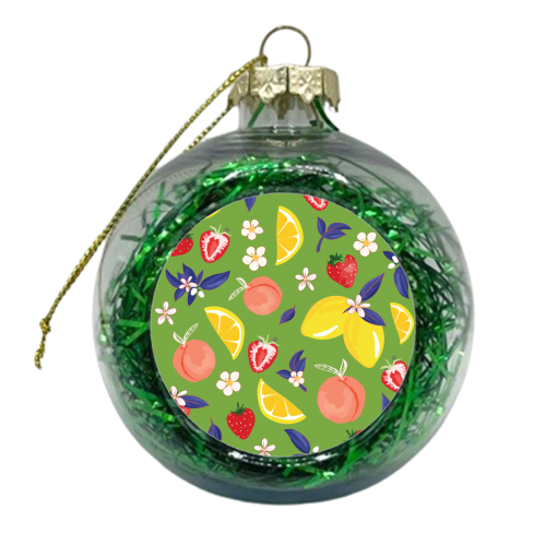Green Peach - xmas bauble by Niamh McKeown