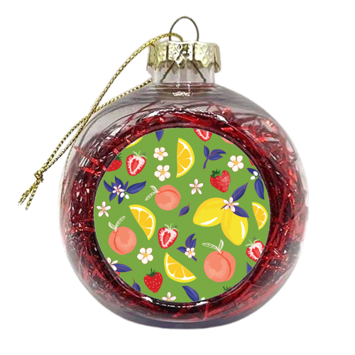 Green Peach - xmas bauble by Niamh McKeown