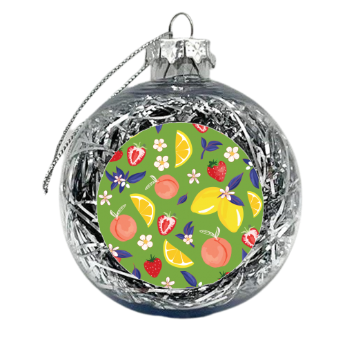 Green Peach - xmas bauble by Niamh McKeown