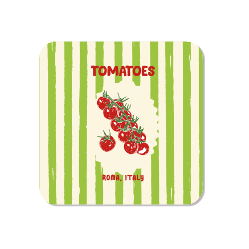 Green Retro Stripes TomatoesGreen Retro Stripes Tomatoes - Magnet by EZbie