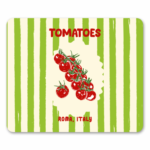 Green Retro Stripes TomatoesGreen Retro Stripes Tomatoes - mouse mat by EZbie