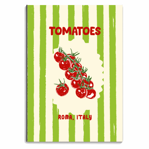 Green Retro Stripes TomatoesGreen Retro Stripes Tomatoes - personalised A4, A5, A6 notebook by EZbie