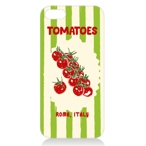 Green Retro Stripes TomatoesGreen Retro Stripes Tomatoes - unique phone case by EZbie