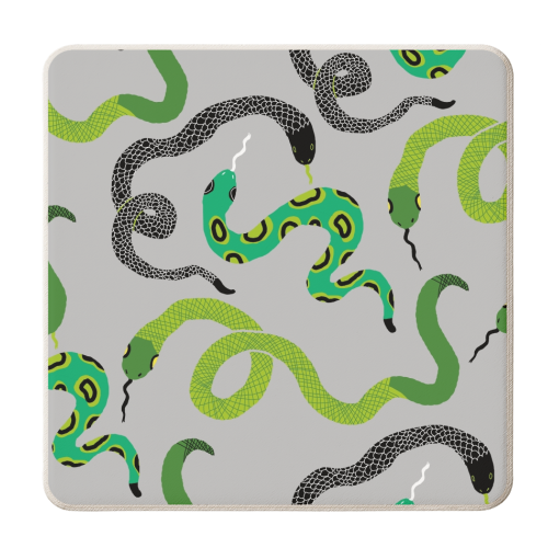 Green Sneaks - personalised beer coaster by Ezra W. Smith