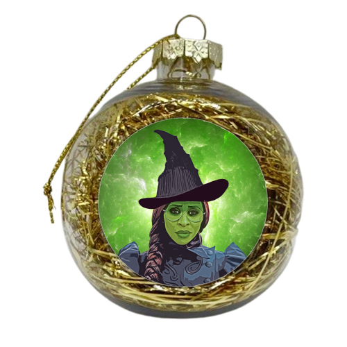 Green Witch - xmas bauble by DOLLY WOLFE