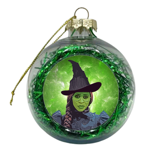 Green Witch - xmas bauble by DOLLY WOLFE