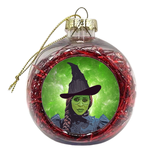 Green Witch - xmas bauble by DOLLY WOLFE