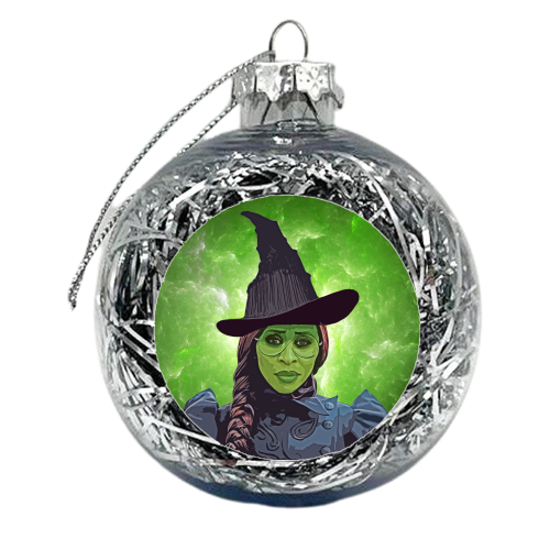 Green Witch - xmas bauble by DOLLY WOLFE