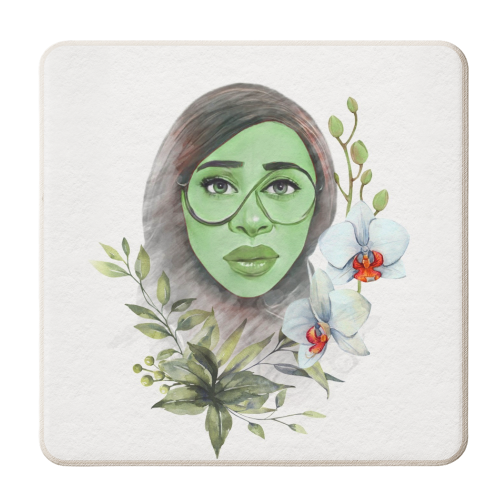 Greenery Elphaba - personalised beer coaster by DOLLY WOLFE