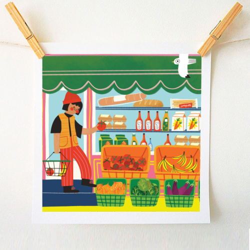 Greengrocers - A1 - A4 art print by AbiGoLucky