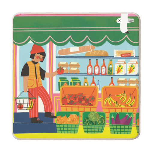 Greengrocers - personalised beer coaster by AbiGoLucky