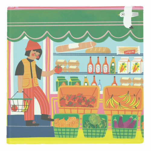 Greengrocers - personalised beer coaster by AbiGoLucky